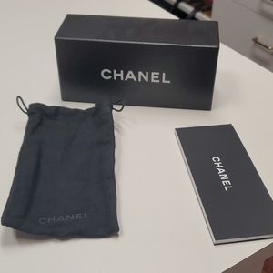 Chanel sunglass box with bag and book